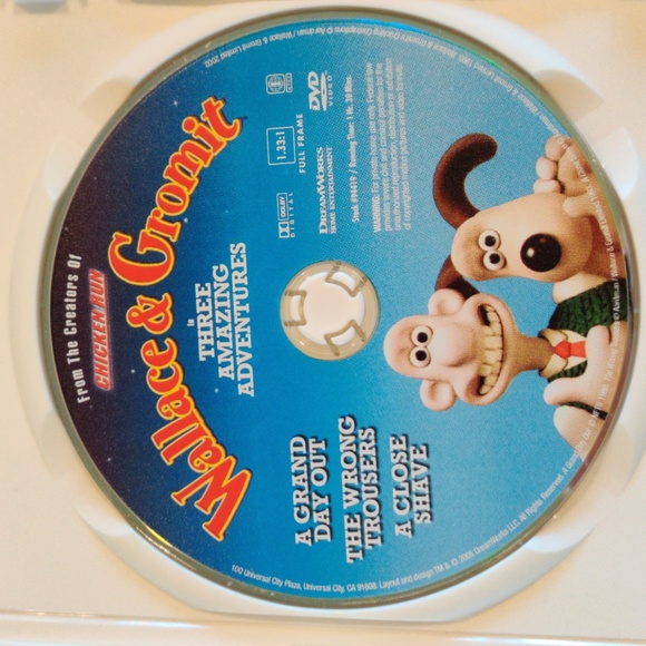 Wallace & Gromit In Three Amazing Adventures DVD movie Disk 2005, Used - Picture 6 of 7